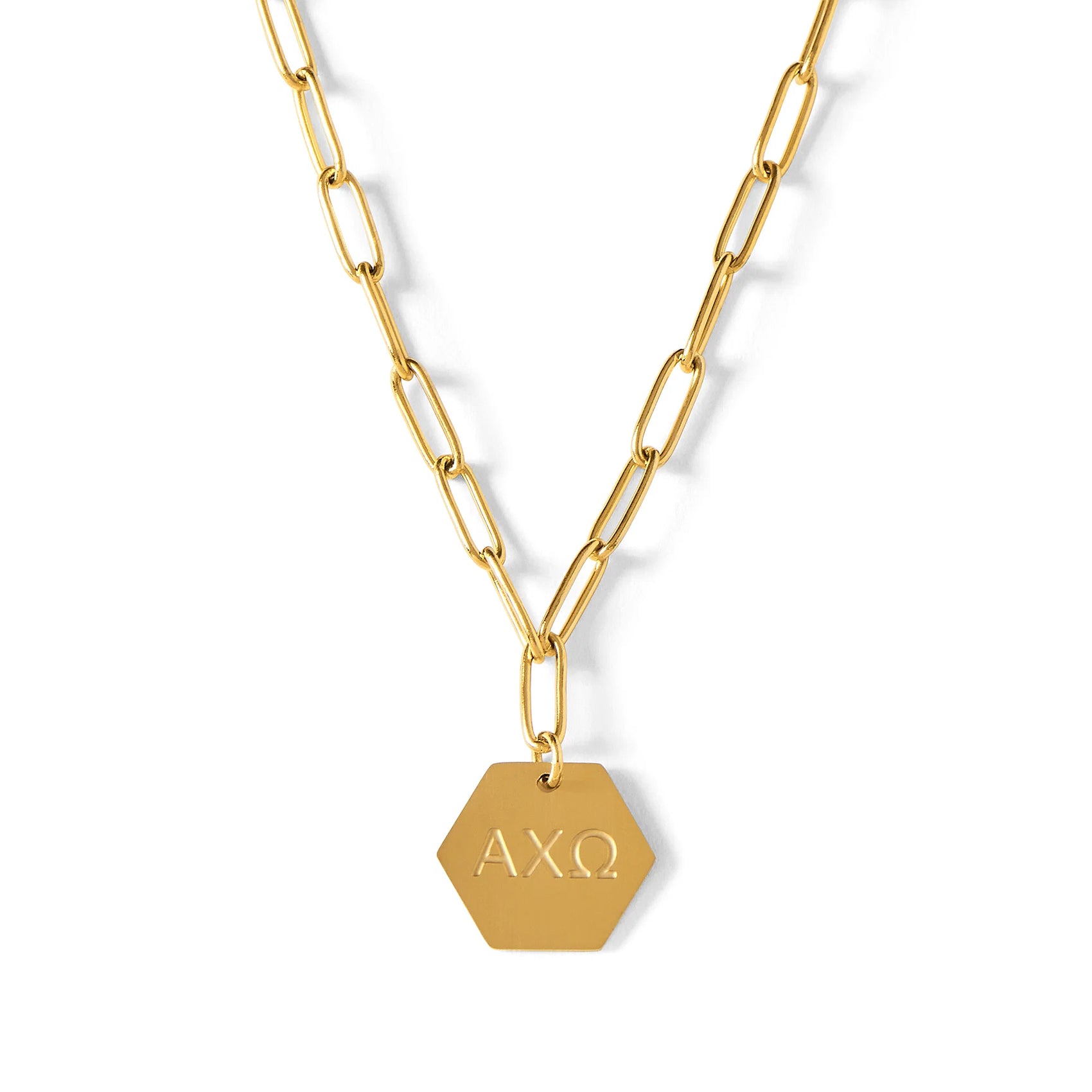Paperclip Necklace with Sorority Pendant