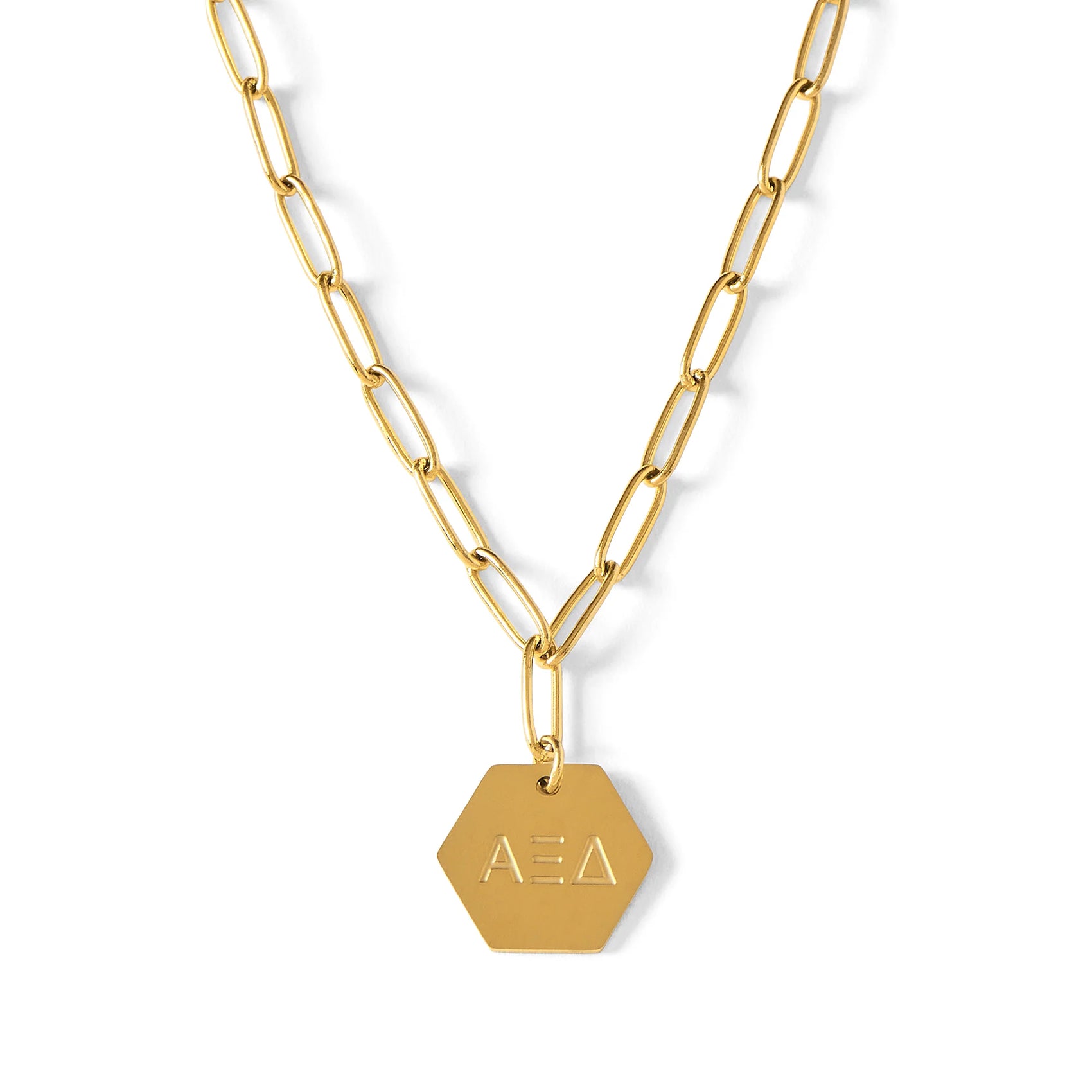 Paperclip Necklace with Sorority Pendant