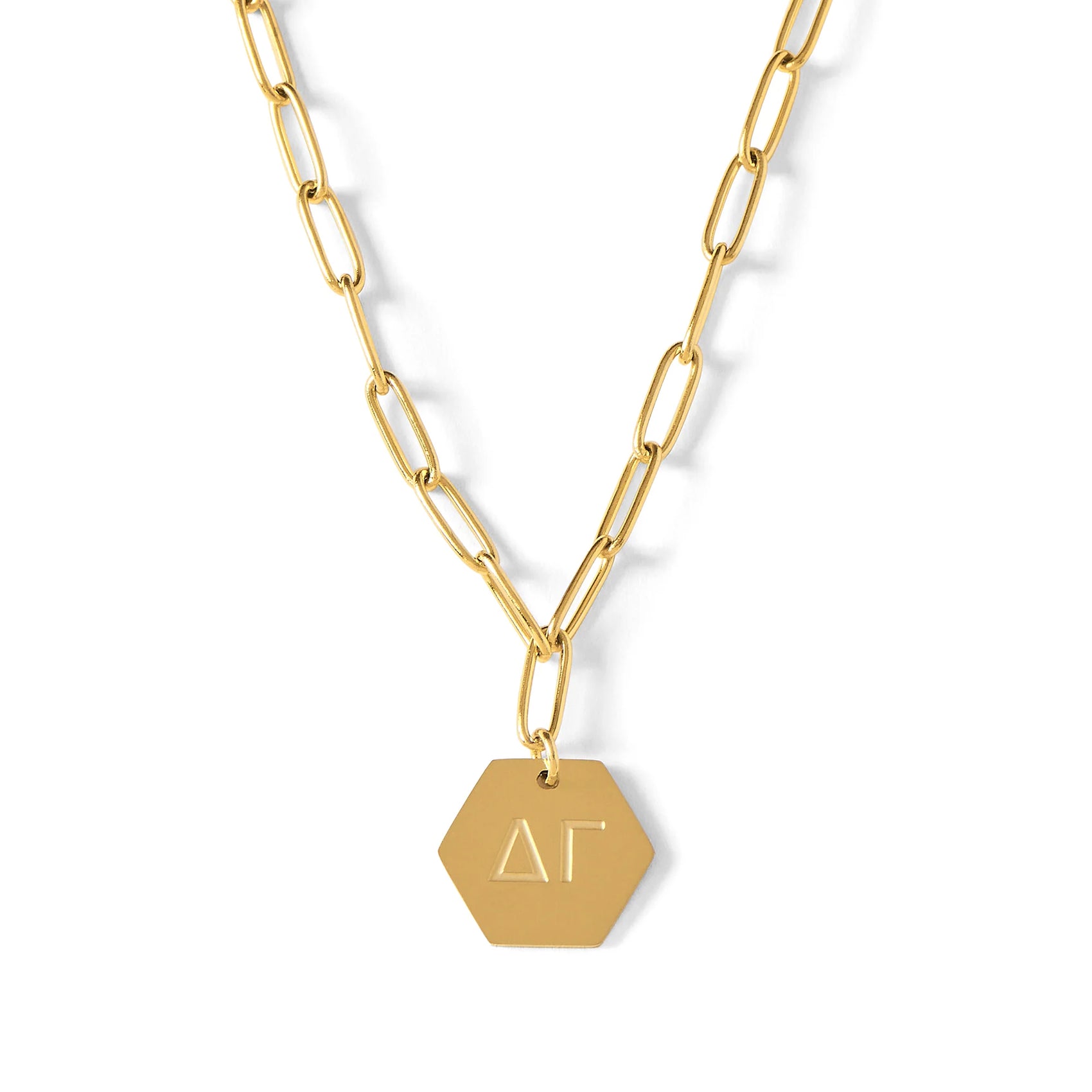 Paperclip Necklace with Sorority Pendant