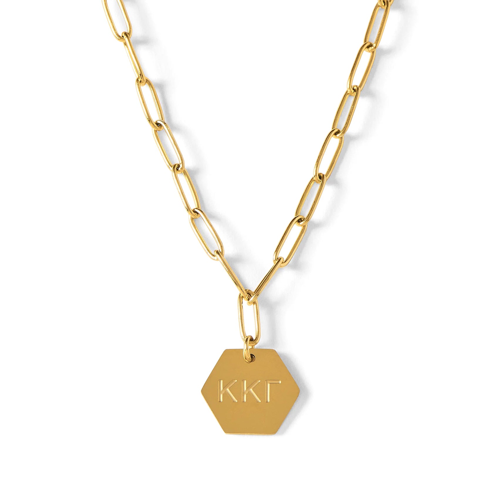 Paperclip Necklace with Sorority Pendant