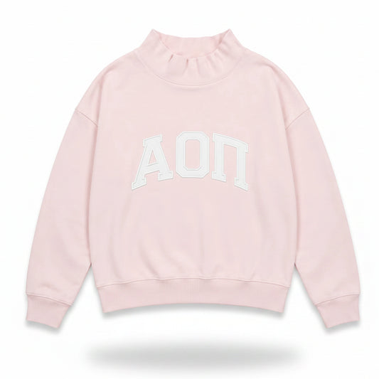 Sorority Pastel Mock Neck Crew