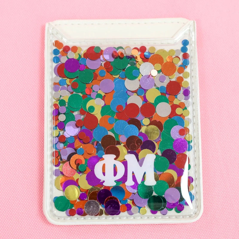 Phi Mu - Confetti Phone Wallet