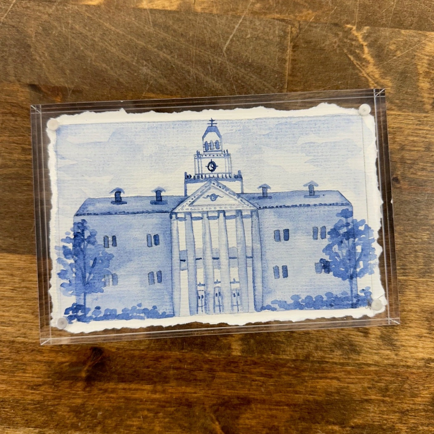 Samford Library Painting, acrylic by Dainty Paintings