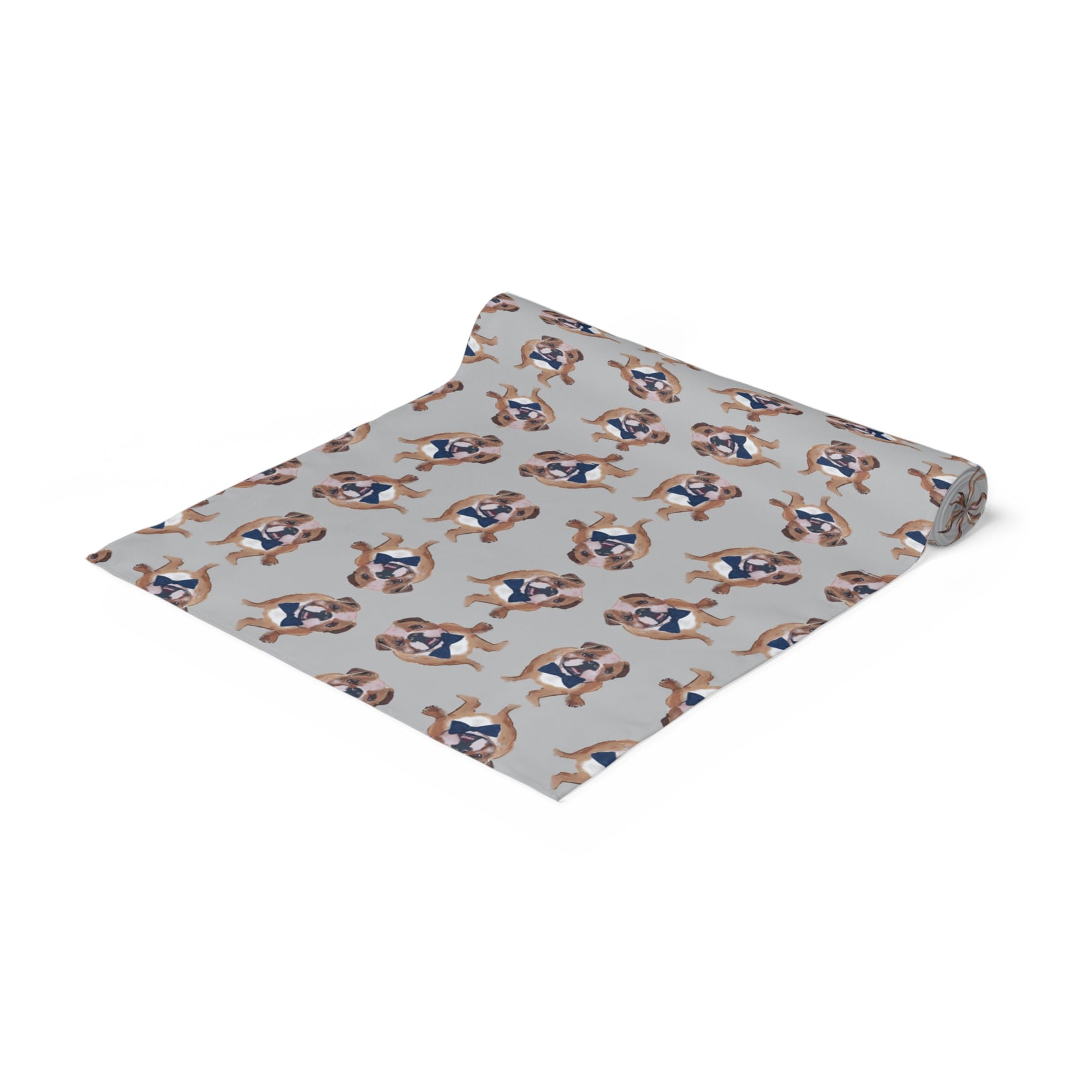 Back view of Table Runner - Bulldog - Bowtie/Neck Tie by Hey Y'all Party