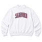 Samford Mock Neck Crew - White
