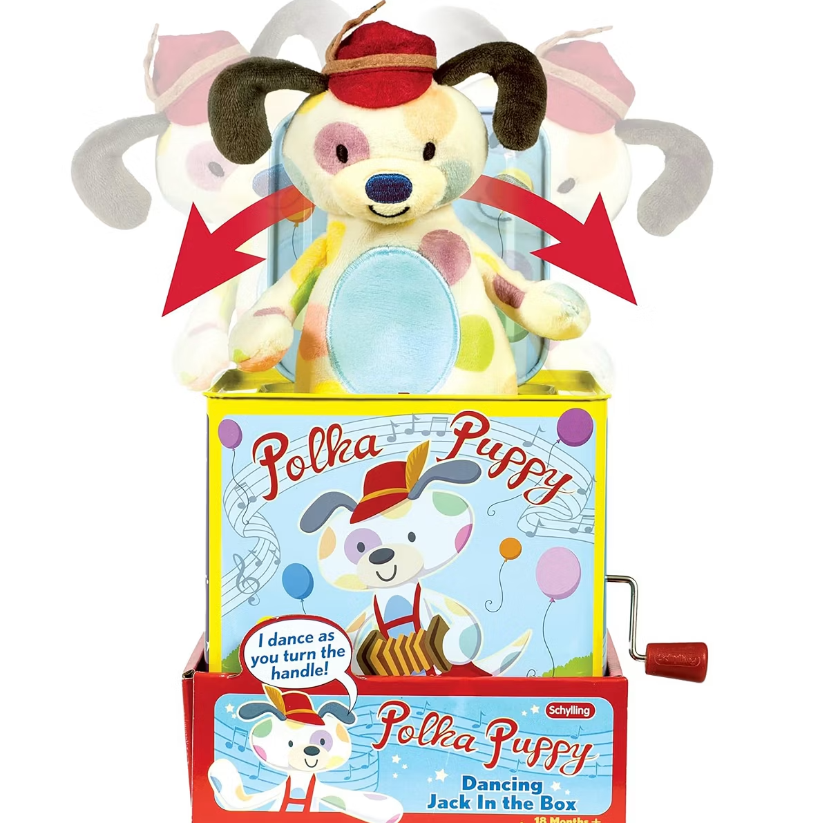 Polka Puppy Jack in the Box