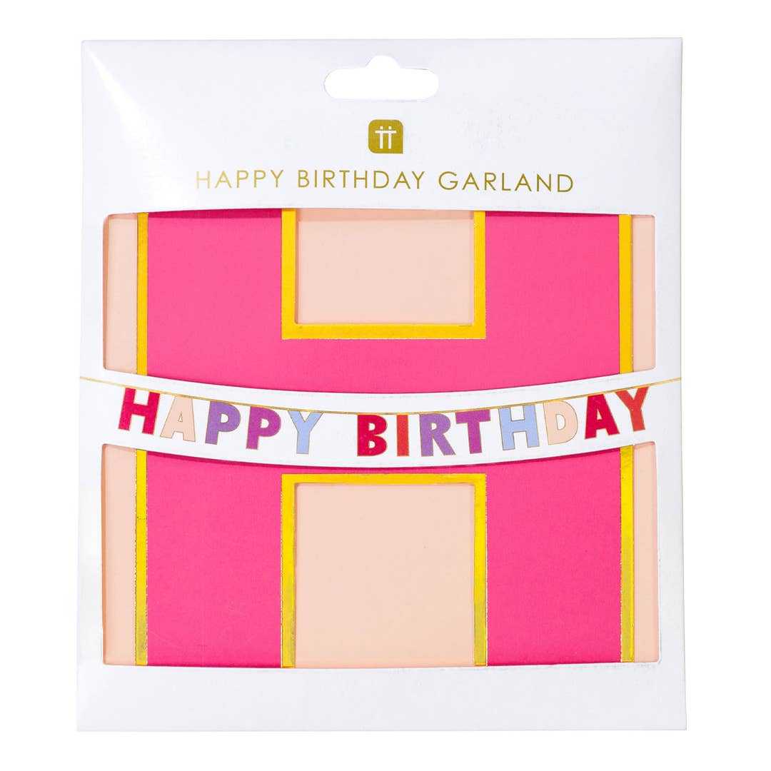 Alternate view of Rose Happy Birthday Garland by Talking Tables