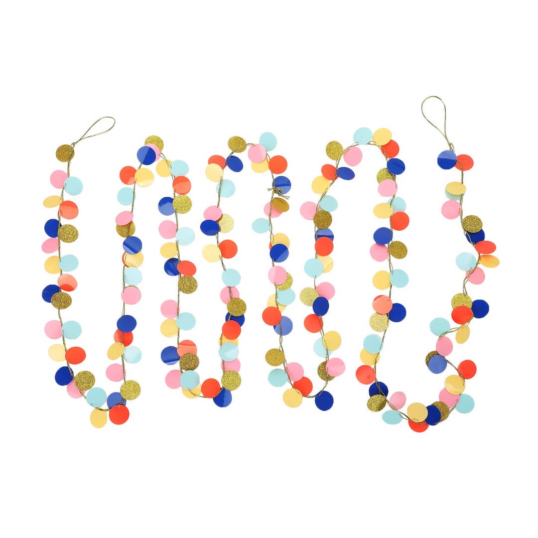 Alternate view of Rainbow Confetti Garland by Packed Party