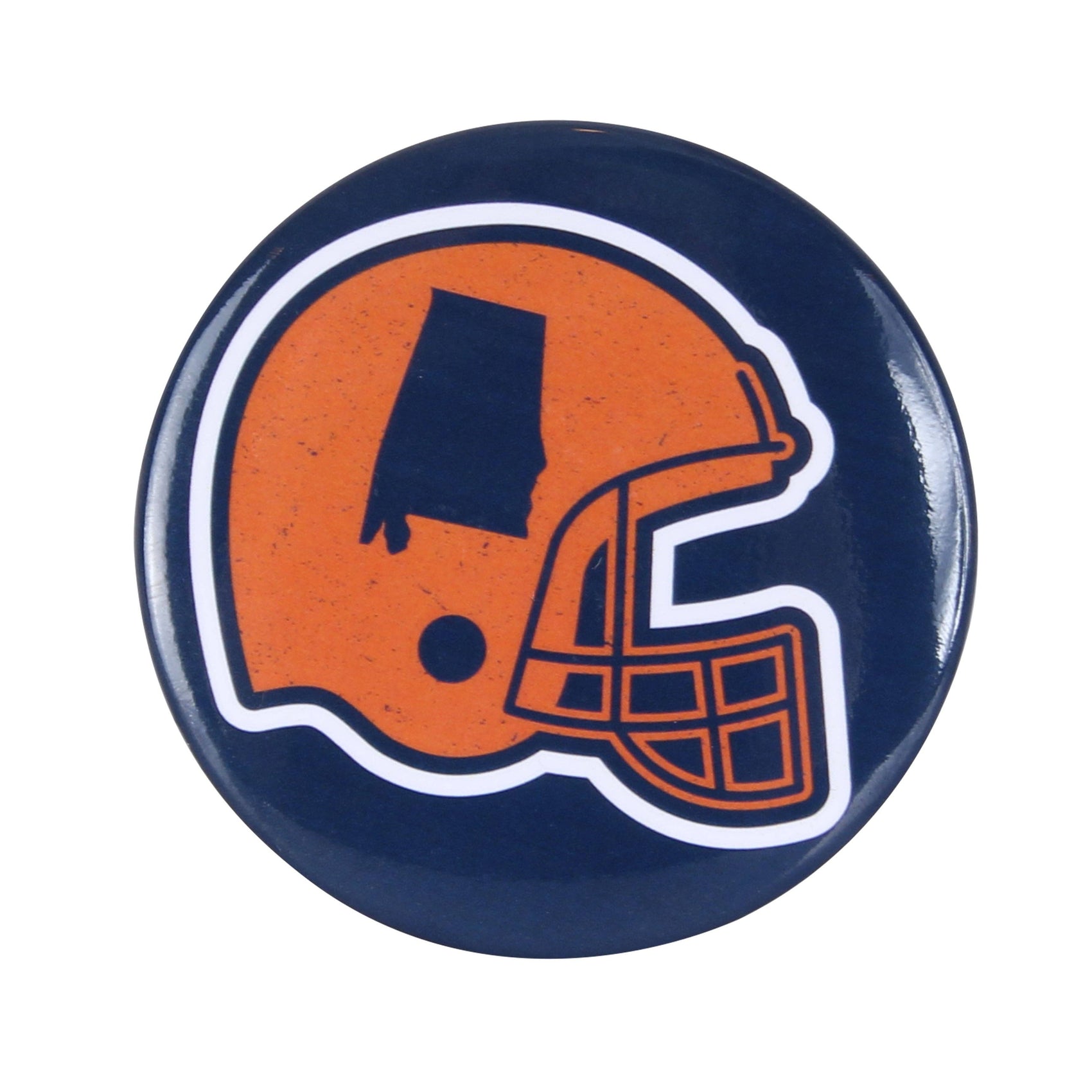 Blue and Orange Alabama Football Helmet Button by Barrel Down South