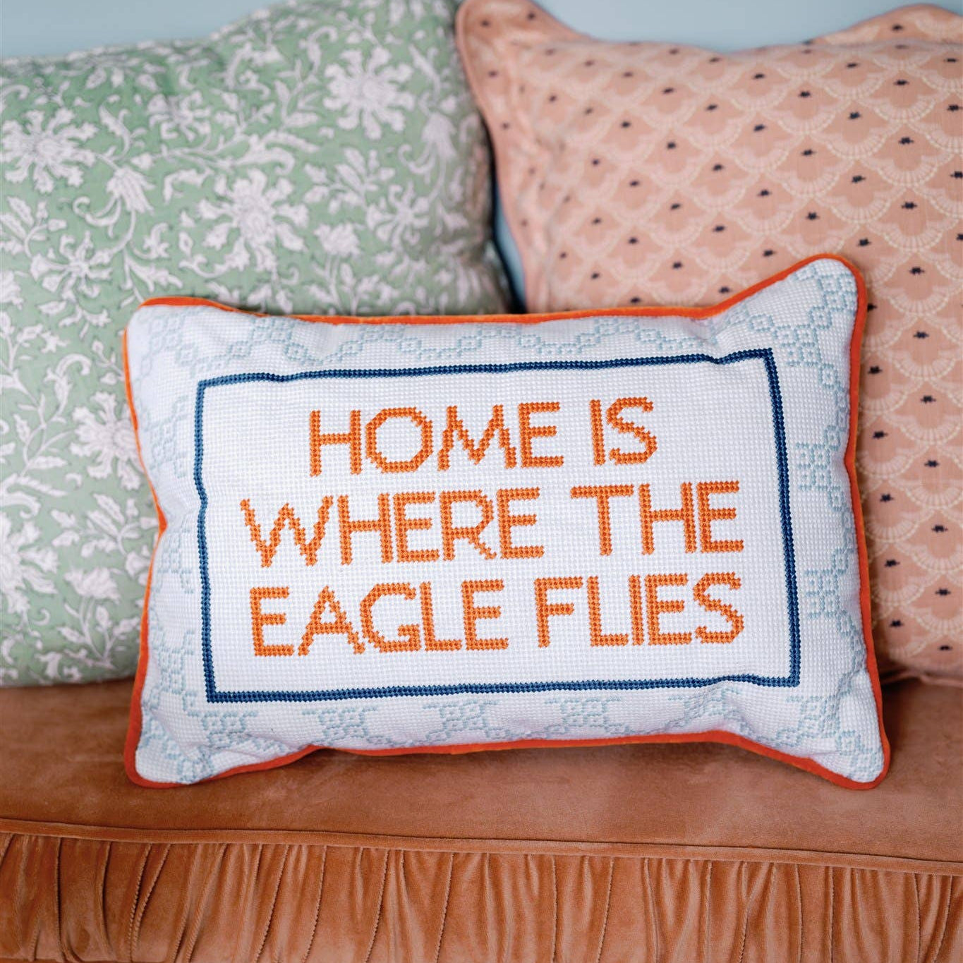 Eagle Needlepoint Pillow