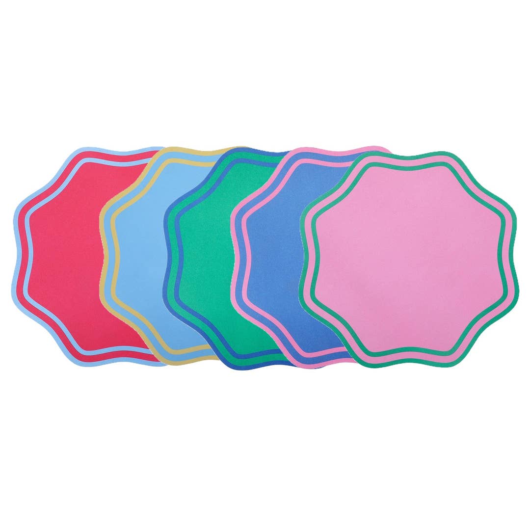 Alternate view of Colorwave Scallop Pop Placemats by Packed Party