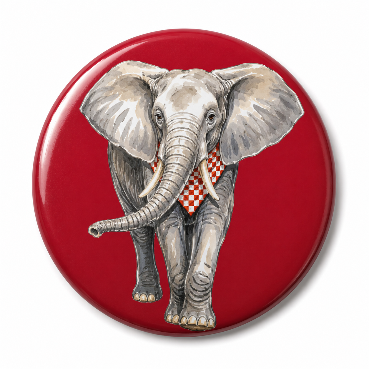 Watercolor Elephant Button by Barrel Down South
