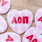 Gingham Heart Button