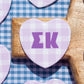Gingham Heart Button