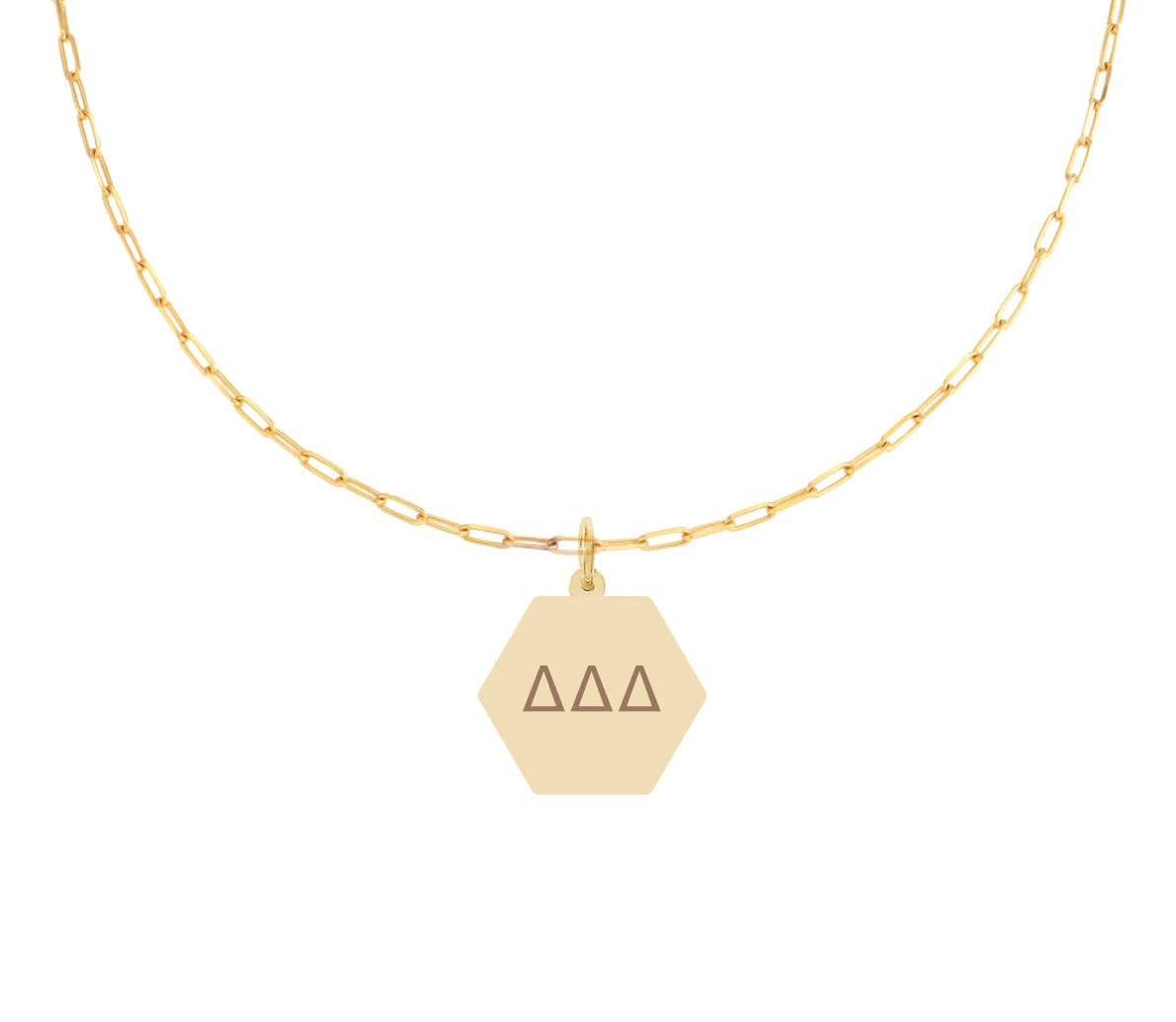 Paperclip Necklace with Sorority Pendant
