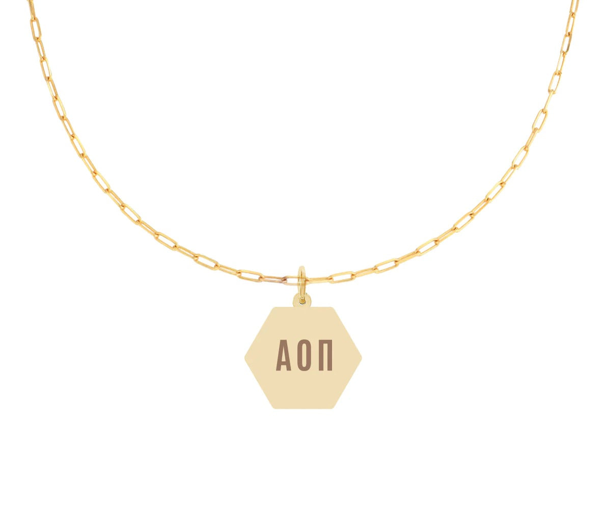 Paperclip Necklace with Sorority Pendant