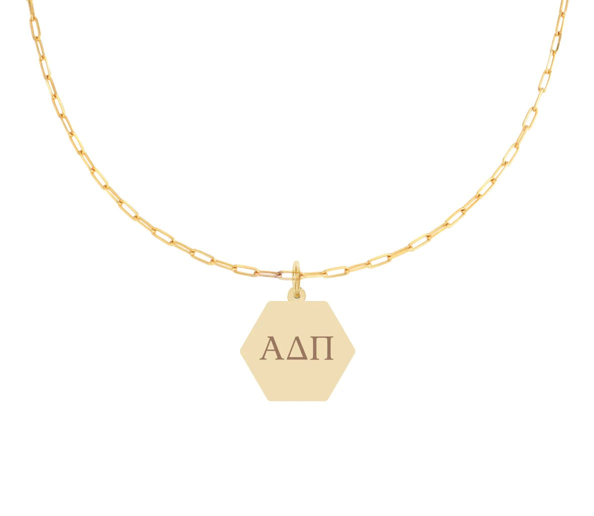 Paperclip Necklace with Sorority Pendant