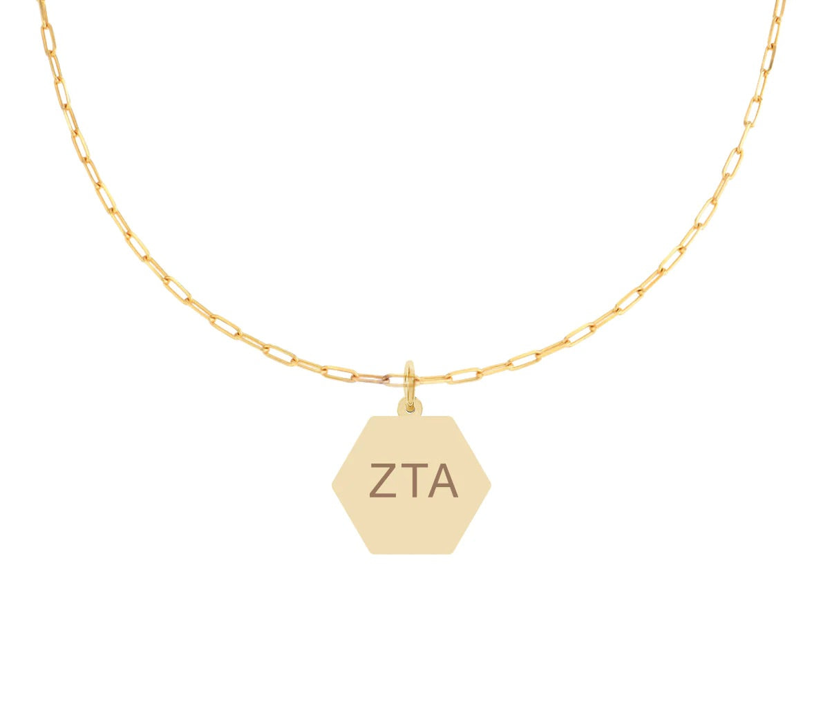 Paperclip Necklace with Sorority Pendant