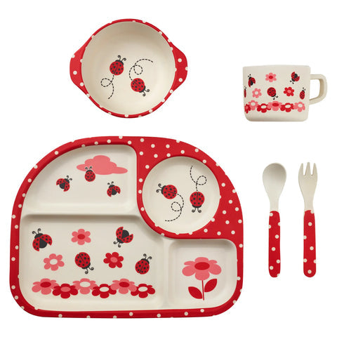 5-Piece Bamboo Dish Set