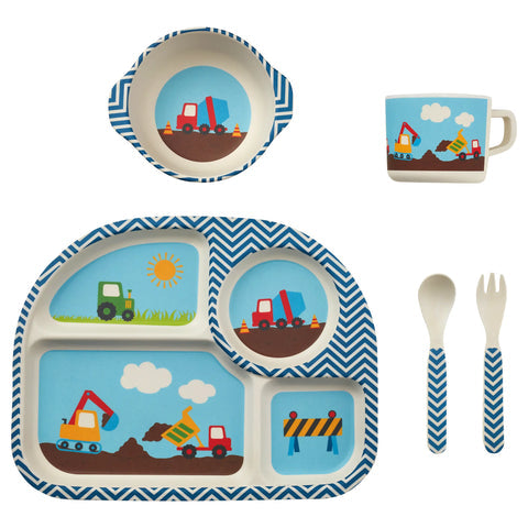 5-Piece Bamboo Dish Set