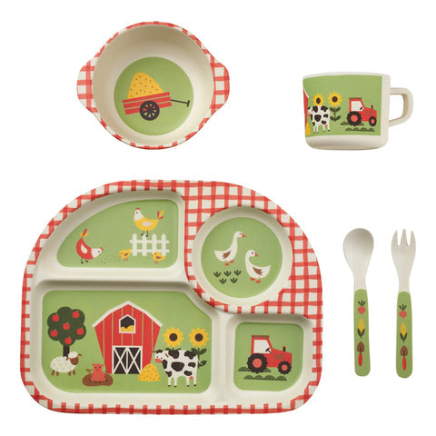 5-Piece Bamboo Dish Set