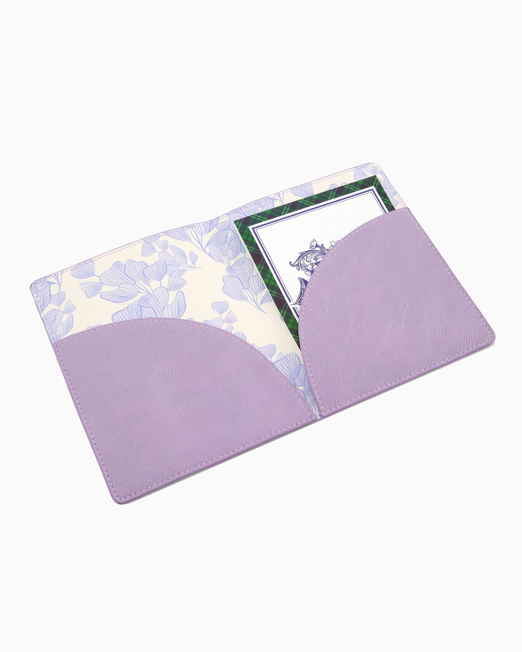 Side view of Oh My Mahjong Card Folio, leather