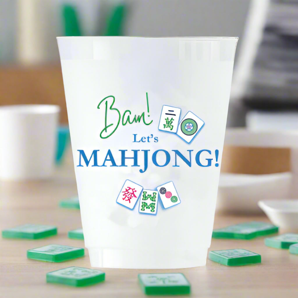 Shatterproof Cups - Mahjong BAM! - 8ct