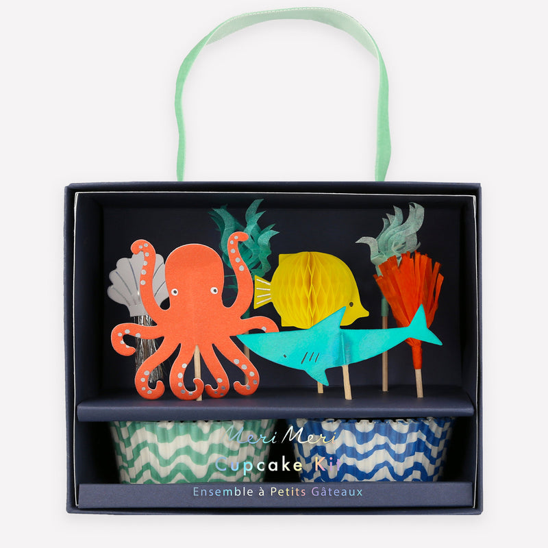 Octopus & Shark Cupcake Kit by Meri Meri