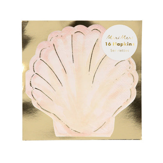 Watercolor Clam Shell Napkin Set