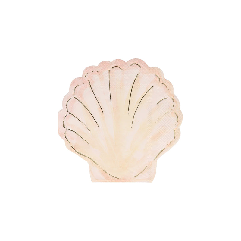 Watercolor Clam Shell Napkin Set