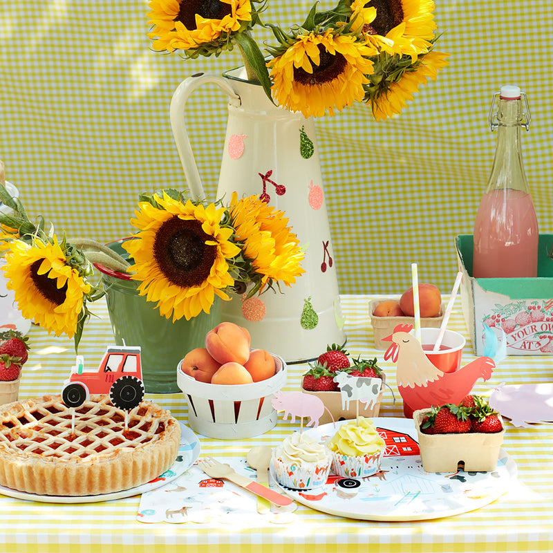 Angled view of On the Farm Cupcake Kit by Meri Meri