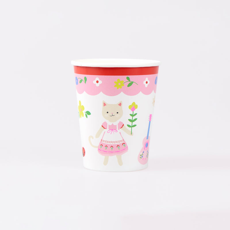 Alternate view of Kitten Club Cups, set of 8 paper cups by Meri Meri