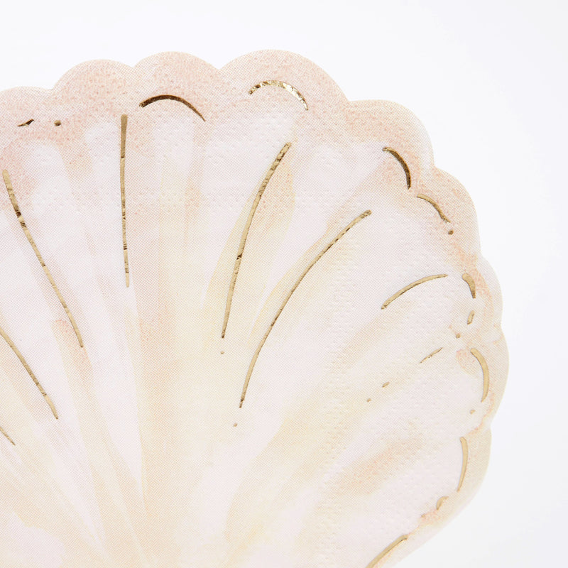 Watercolor Clam Shell Napkin Set