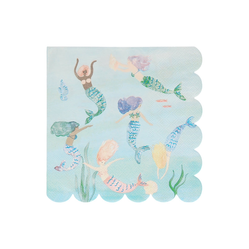 Mermaids Swimming Lunch Napkin Set