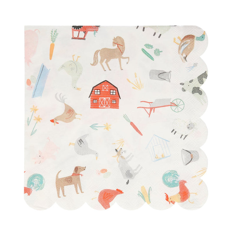 On the Farm Lunch Napkins by Meri Meri