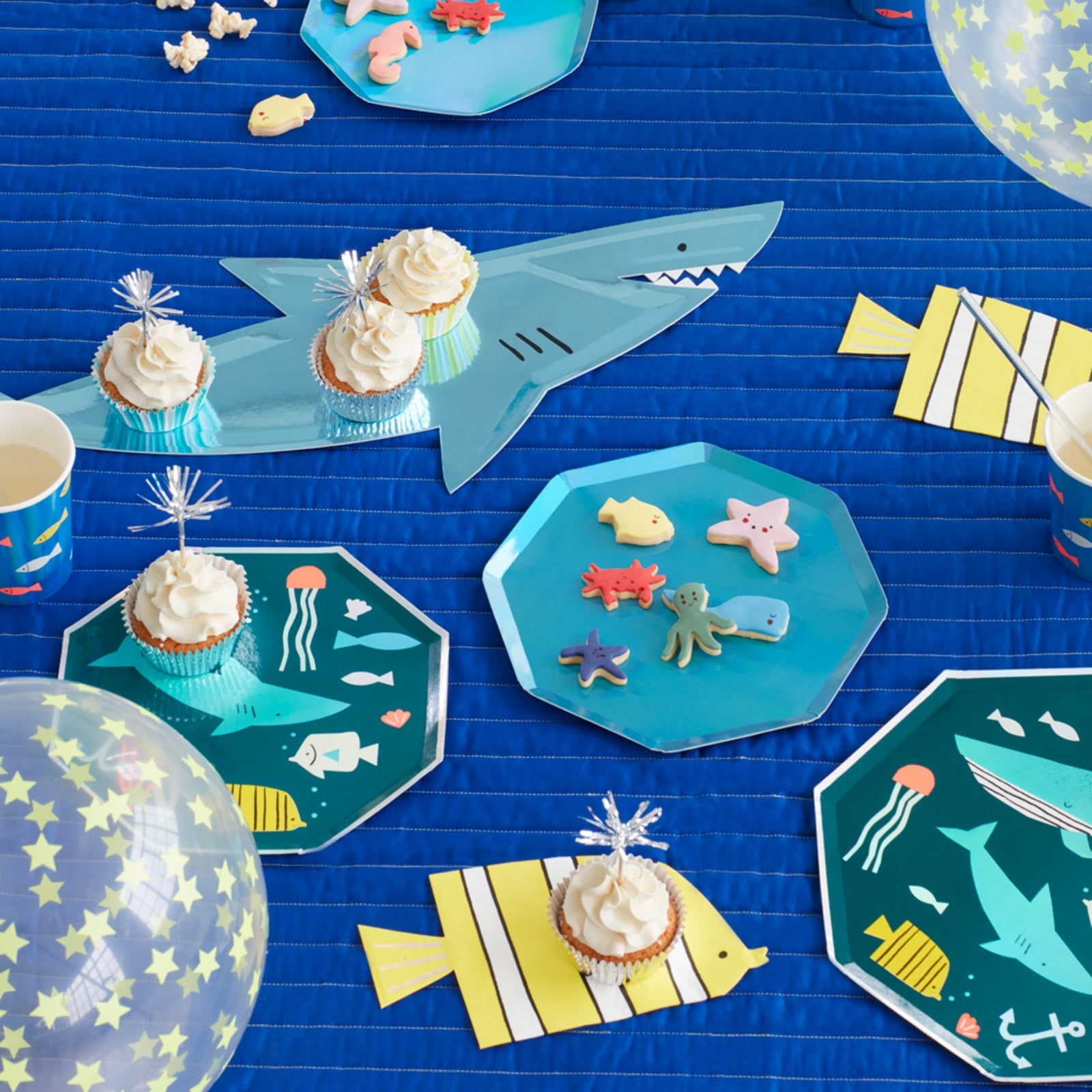 Alternate view of Shark Platters by Meri Meri
