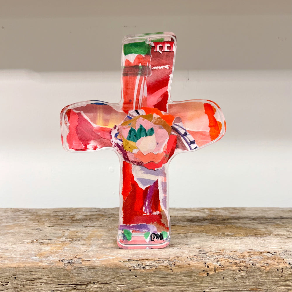 Everlasting Love Acrylic Cross - Red