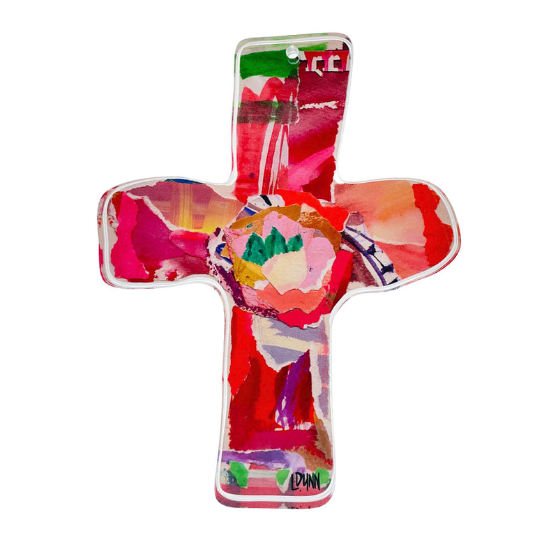 Everlasting Love Acrylic Cross - Red