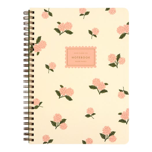 Rifle Paper Co. Pink Hydrangea Spiral Notebook