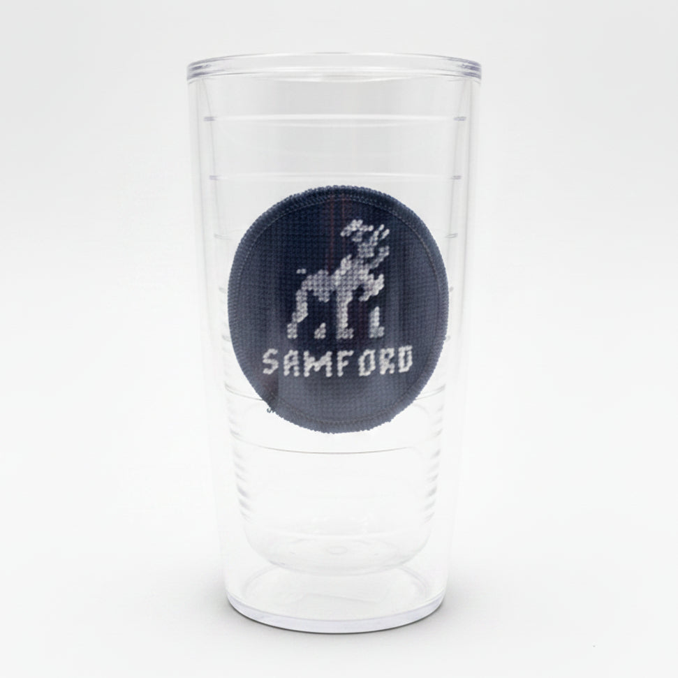 Samford Bulldog Needlepoint Tumbler