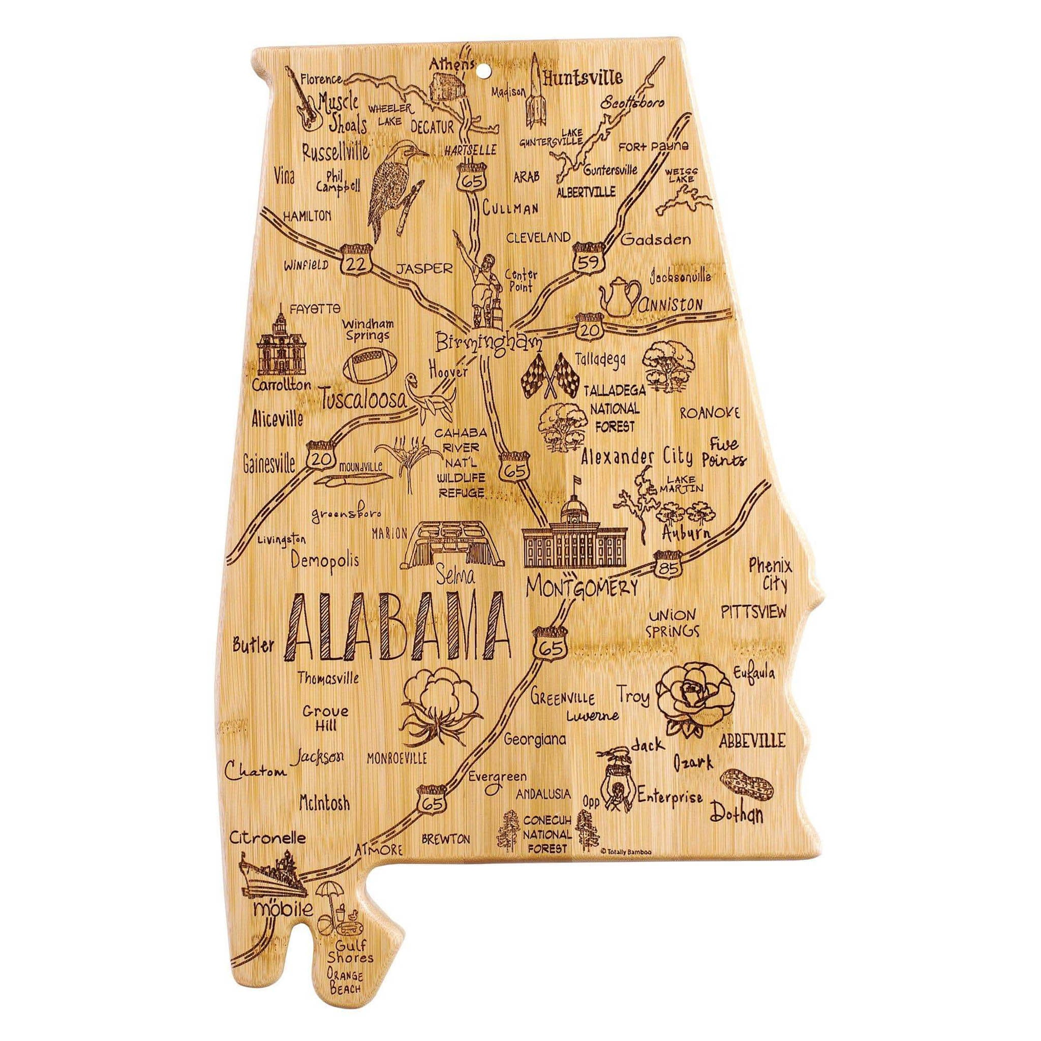 Alabama State Map Cutting Board – Smith's Variety