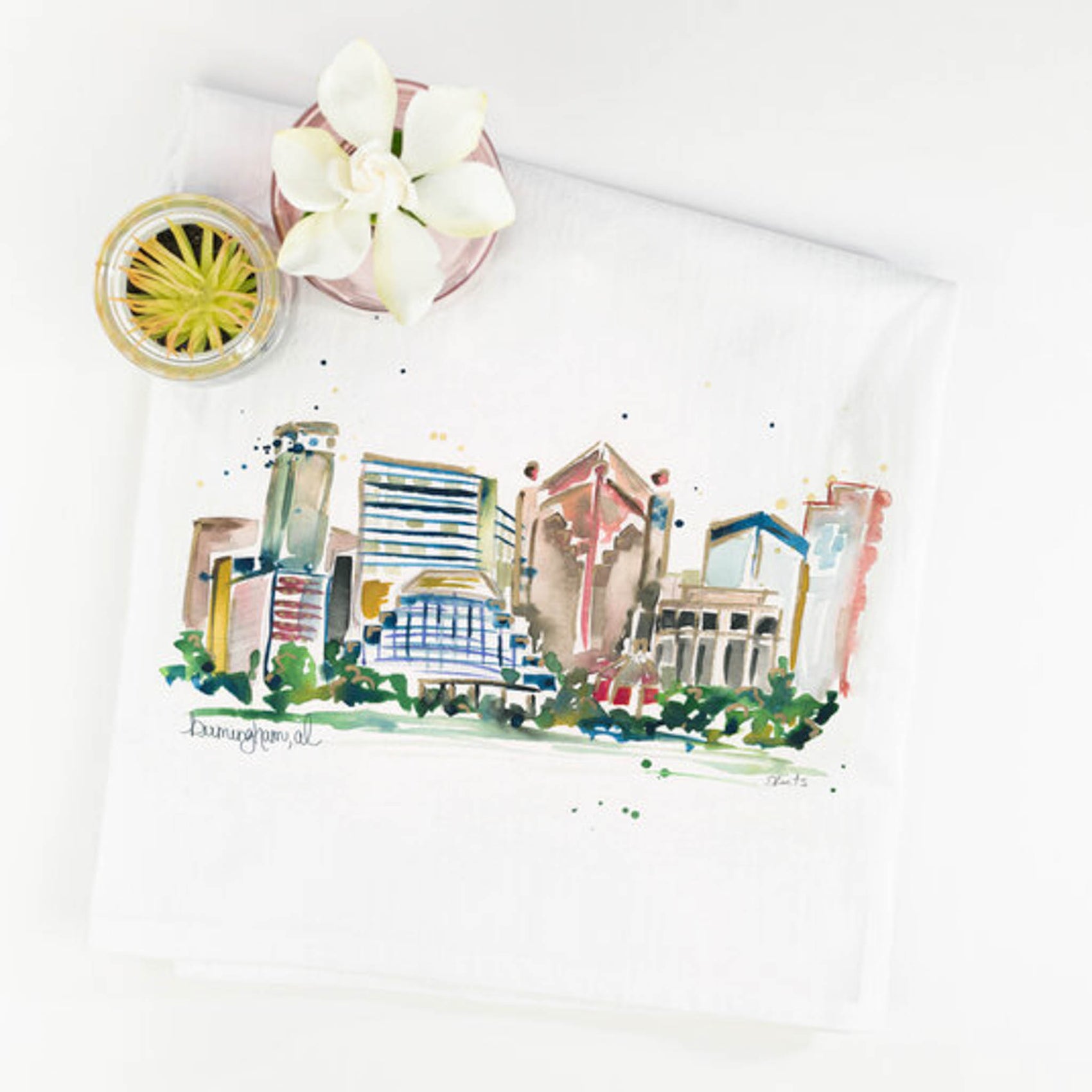 Birmingham Skyline Tea Towel