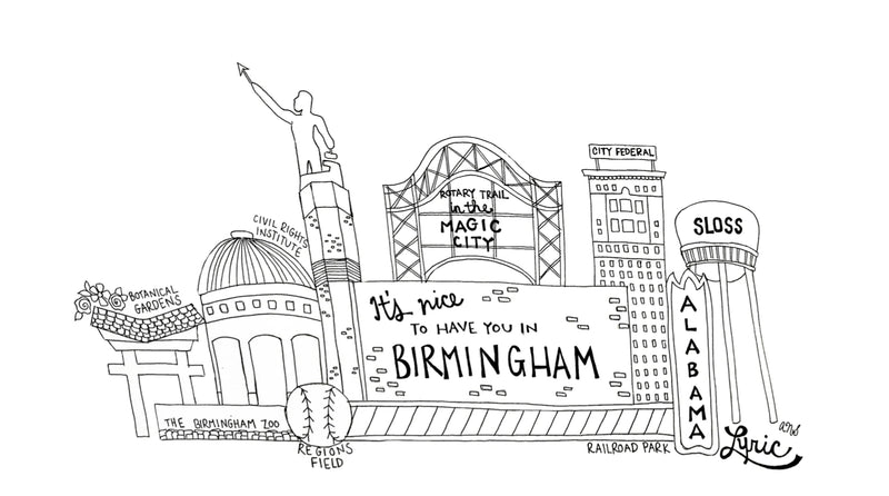 Birmingham Cityscape Notecard Set
