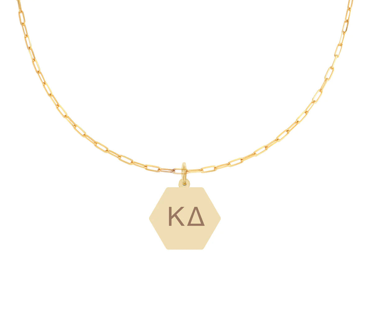 Paperclip Necklace with Sorority Pendant